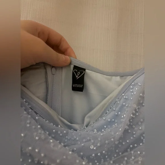 Windsor Light Blue Beaded Gown - Picture 7 of 7